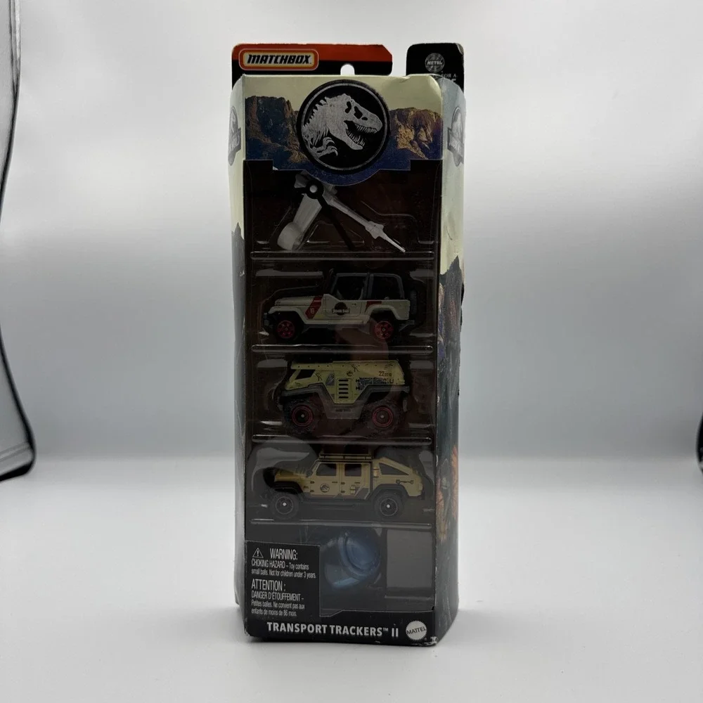 Matchbox 2024 Jurassic World Transport Trackers II 5 Pack Jeep Gyro Sphere HLY75